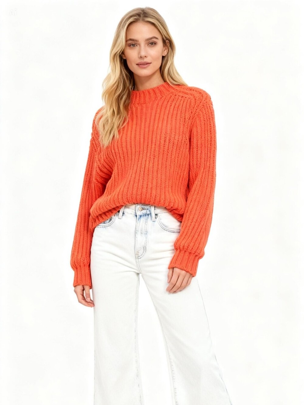 Kate Spade Saturday Wool-Blend Mockneck Ribbed-Knit Sweater Size S